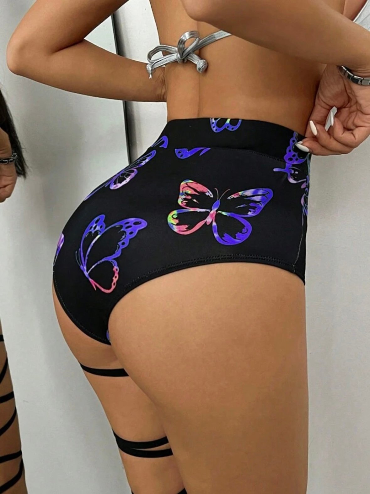 Florescent Butterfly Print Super Short Shorts (4.83) - Image 4