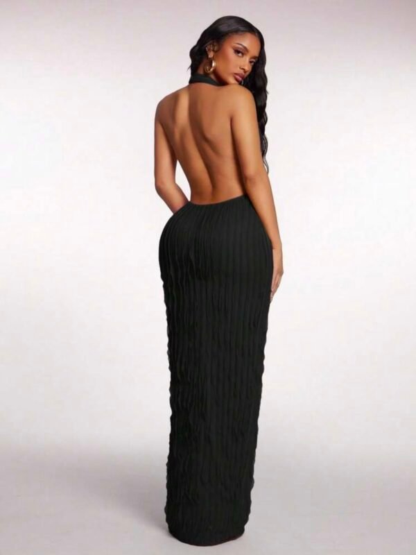 Women's Sexy Deep V-Neck Ruffle Dress (4.44) - Image 4