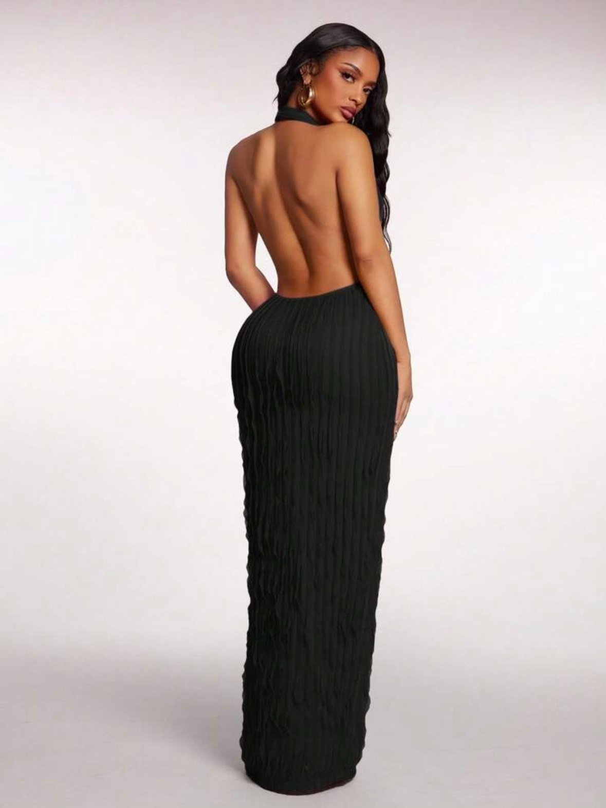 Women's Sexy Deep V-Neck Ruffle Dress (4.44) - Image 4