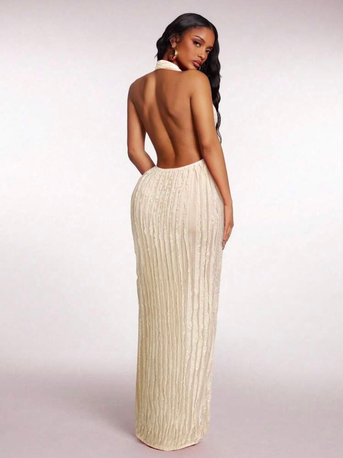 Women's Sexy Deep V-Neck Ruffle Dress (4.44) - Image 7