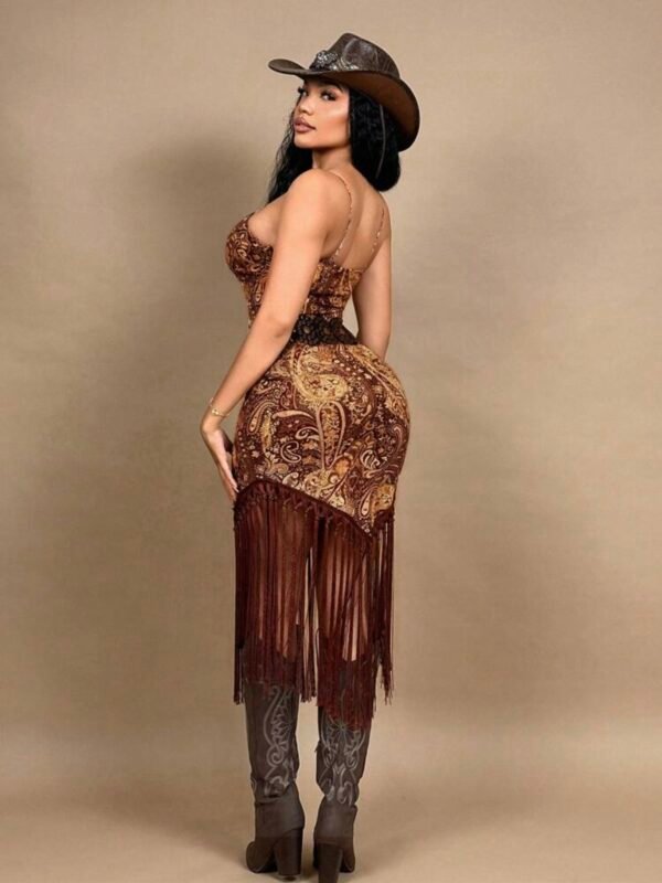 Western Fringe Hem Cowgirl Dress (4.82) - Image 4