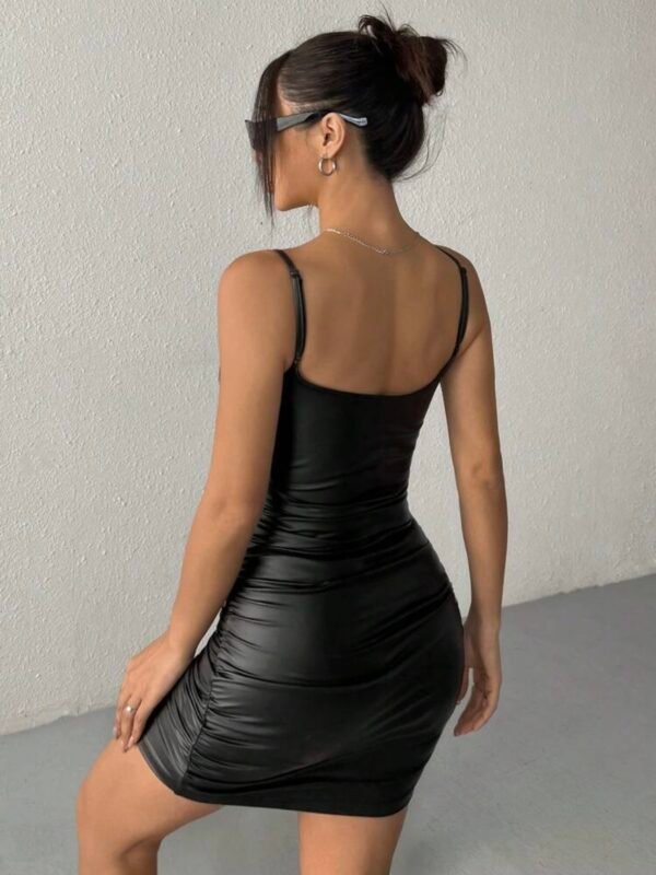 Metallic Sexy Party PU Leather Mini Dress (4.86) - Image 10
