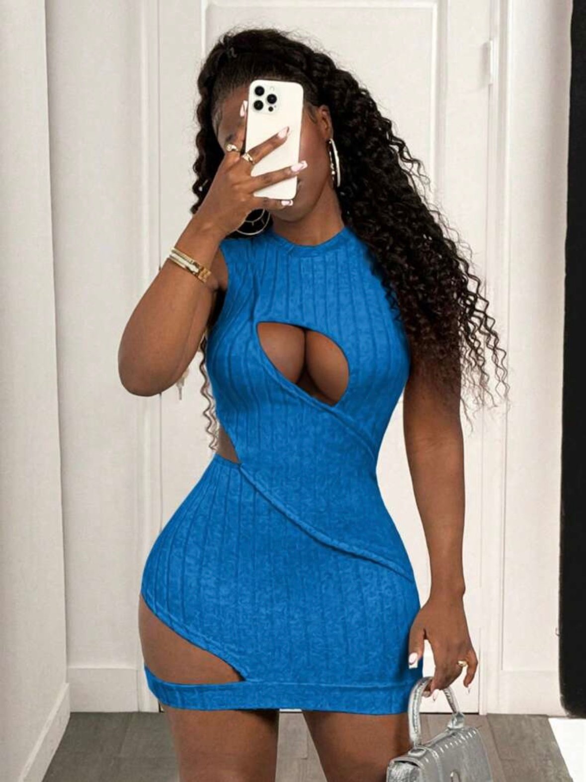 Round Neck Sexy Mini Dress Cutout Design (4.84) - Image 17