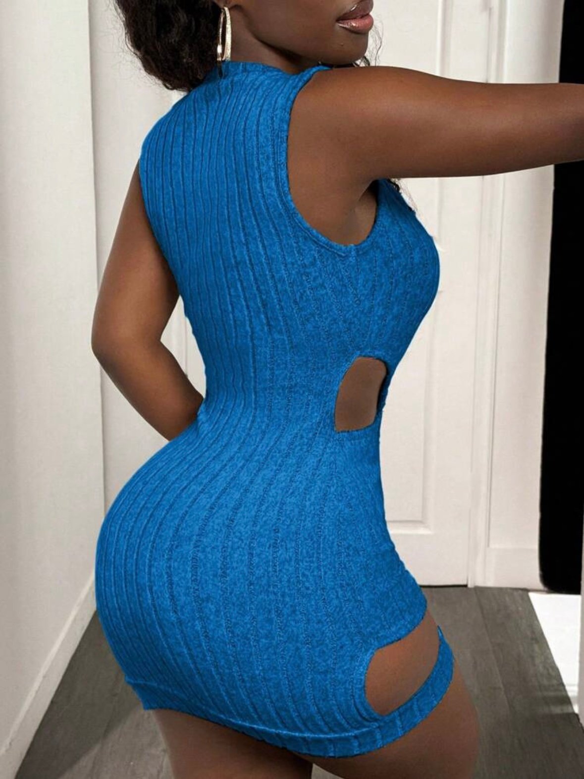 Round Neck Sexy Mini Dress Cutout Design (4.84) - Image 16