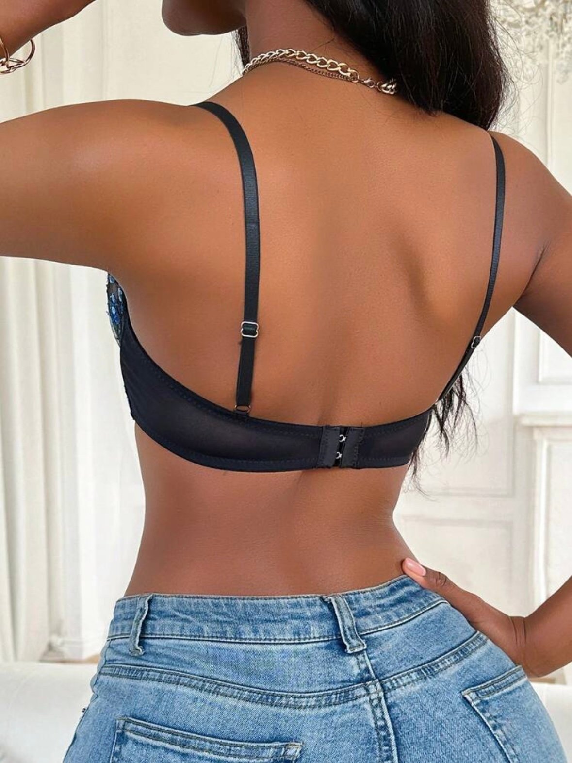 Floral Mesh Underwire Bra Lingerie (4.88) - Image 15
