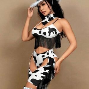 Screenshot Tassel Hollow Out Sexy Cow Print (4.78)