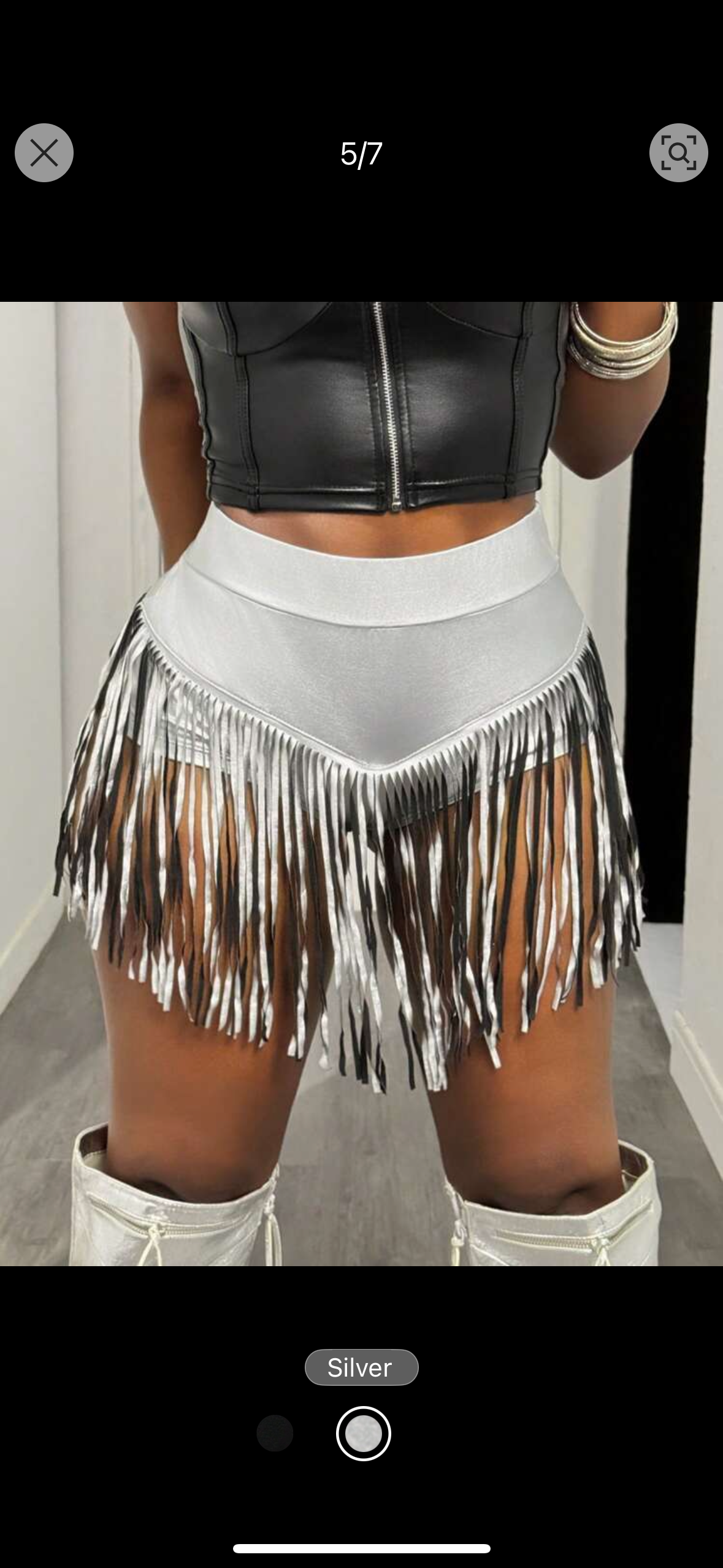 PU Leather Tassel Elastic Micro Mini Shorts (4.85) - Image 9