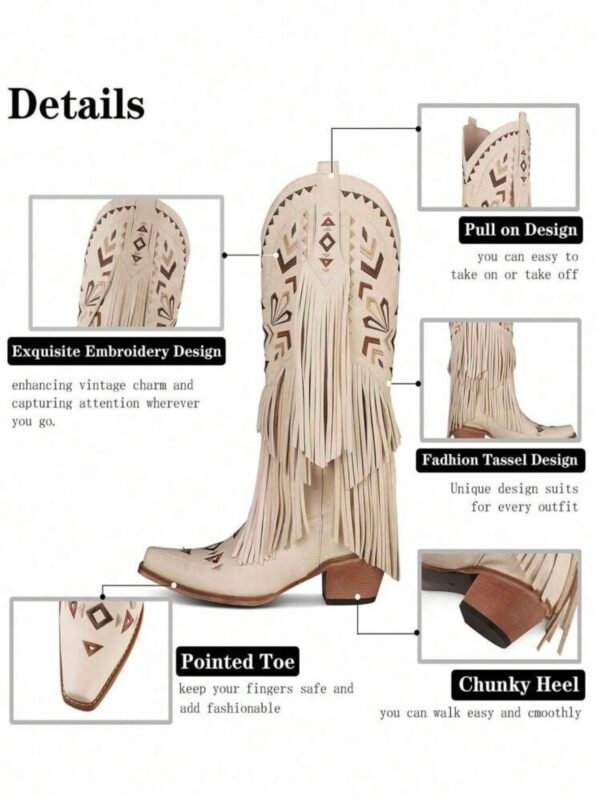 Cowgirl Western Boots Fringed Boots (4.96) - Image 2