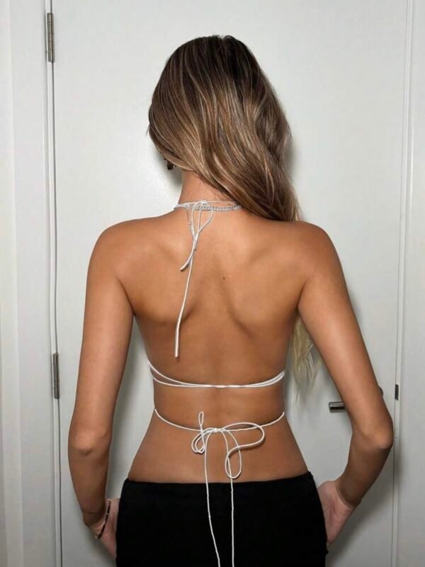 Festival Party Rhinestone Backless Halter Top (4.73) - Image 11