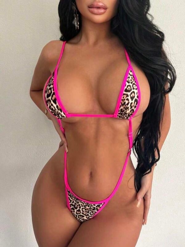 Sexy Lingerie One Piece Set Leopard (4.83) - Image 2