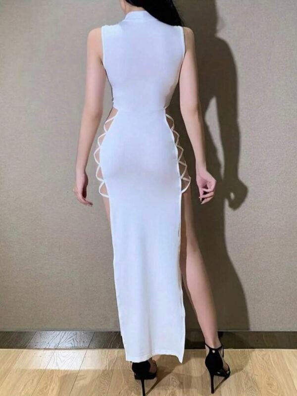 Sexy Dress Crew Neck Skinny Fit Cut Out Dress (4.87) - Image 10