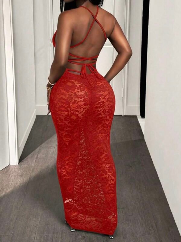 Floral Lace Long Transparent Sexy Maxi Dress (4.91) - Image 13