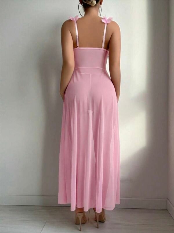 Lace Mesh Floral Maxi Dress With G String (4.87) - Image 9