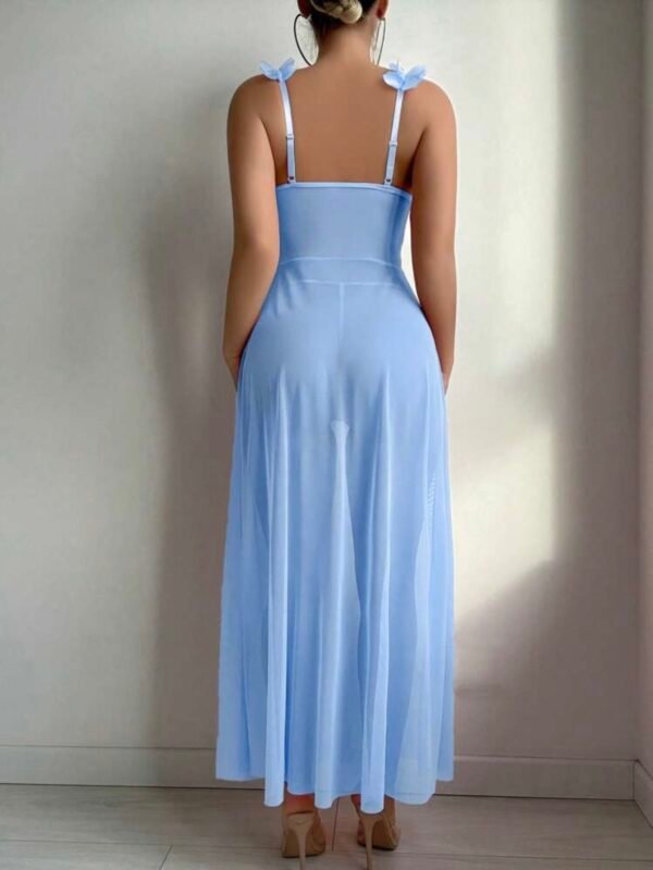 Lace Mesh Floral Maxi Dress With G String (4.87) - Image 11
