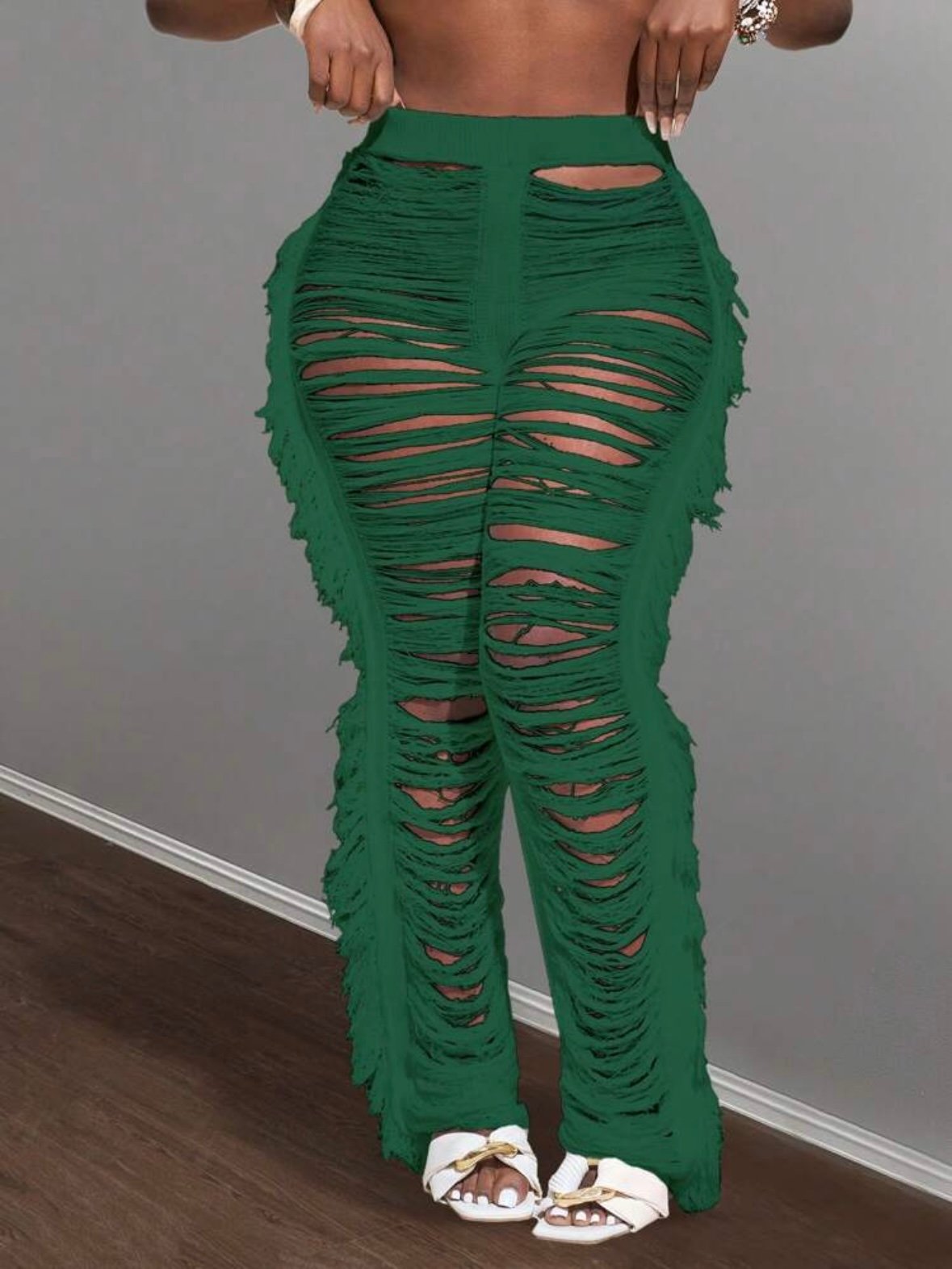 Women's Long Tassel Knitted Stylish Pants (4.83) - Image 6