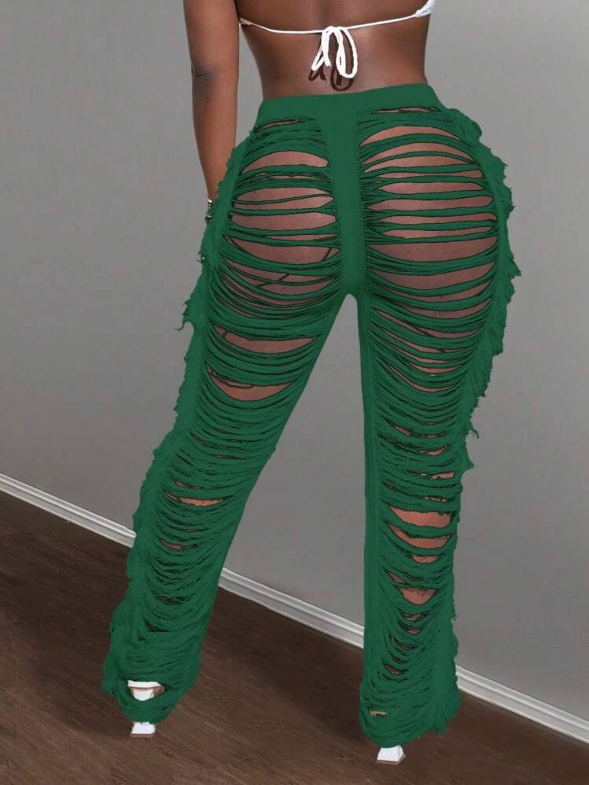 Women's Long Tassel Knitted Stylish Pants (4.83) - Image 3