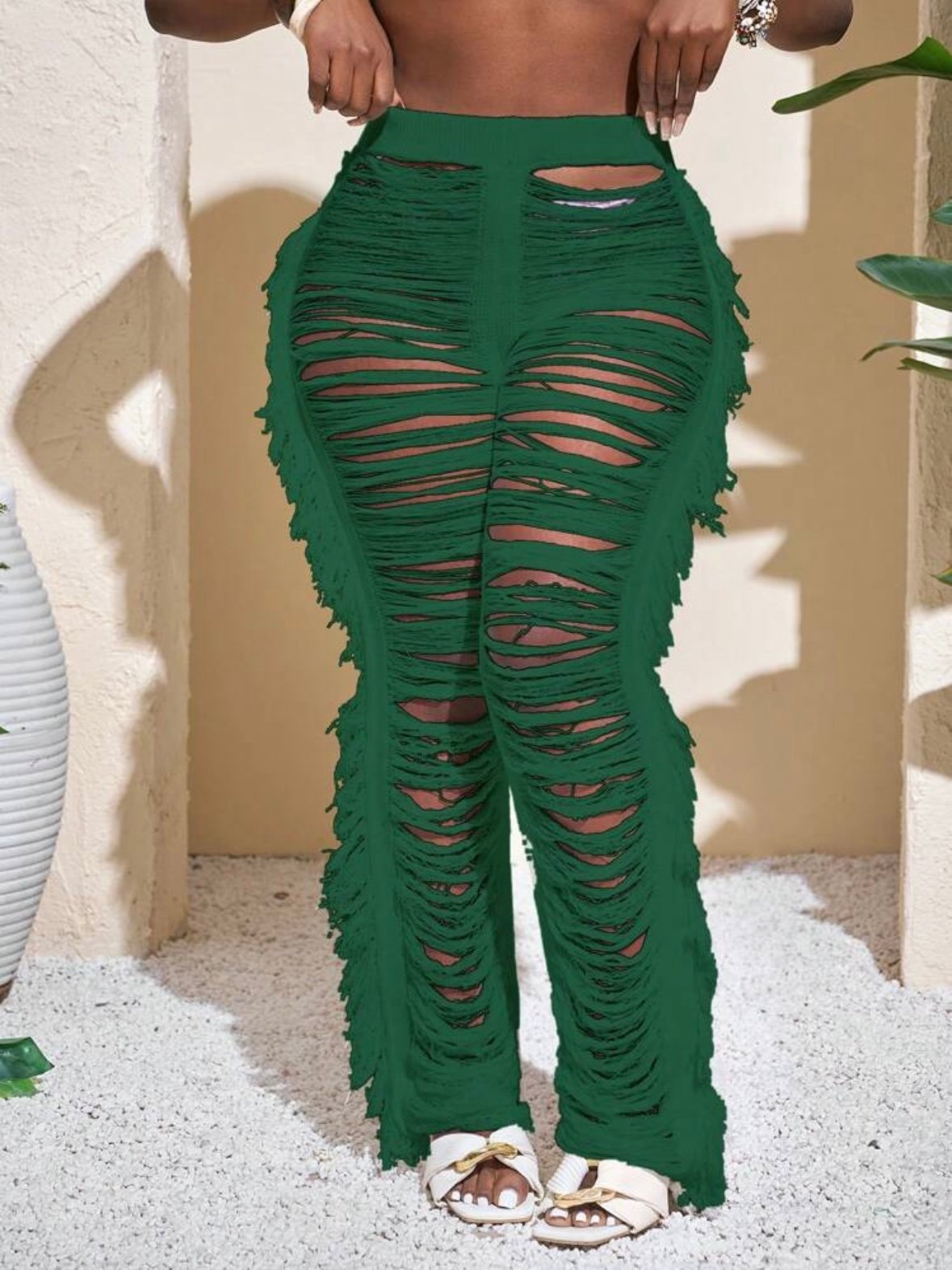 Women's Long Tassel Knitted Stylish Pants (4.83)