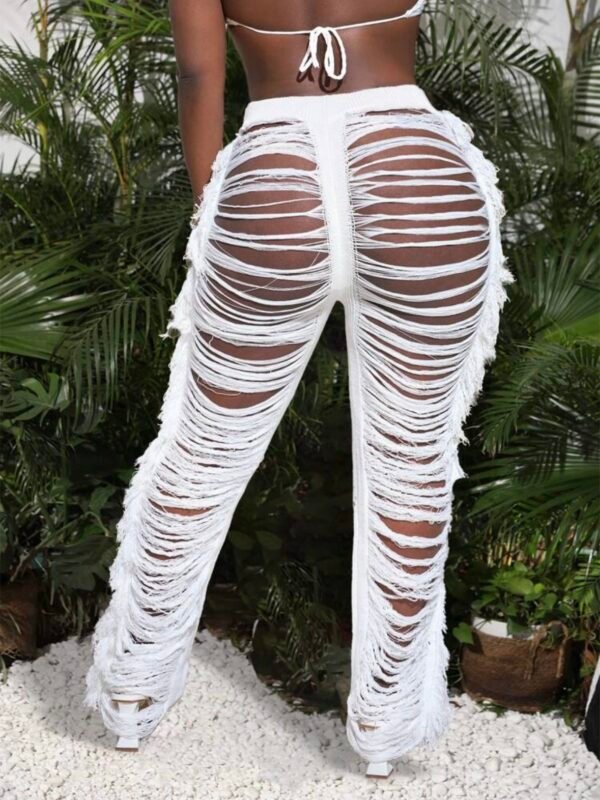 Women's Long Tassel Knitted Stylish Pants (4.83) - Image 9