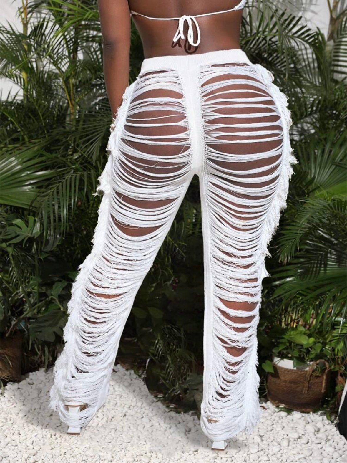 Women's Long Tassel Knitted Stylish Pants (4.83) - Image 9