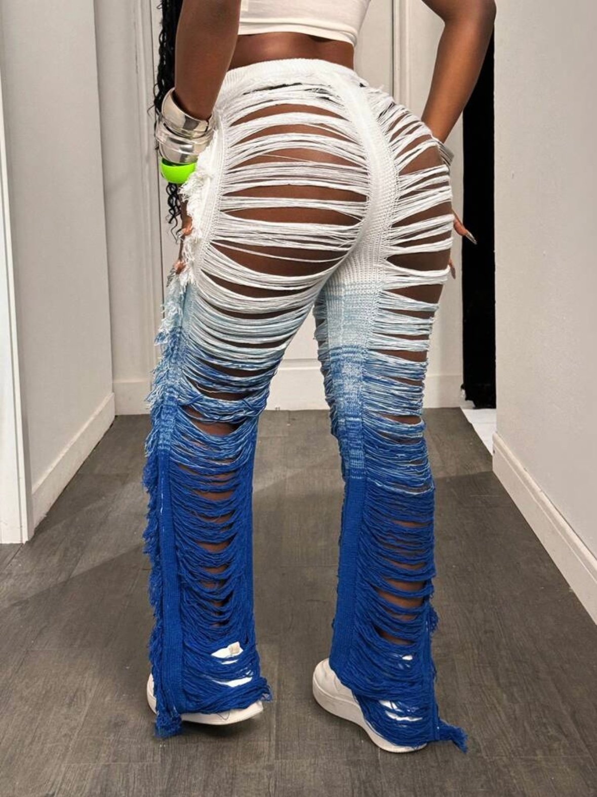 Women's Long Tassel Knitted Stylish Pants (4.83) - Image 8