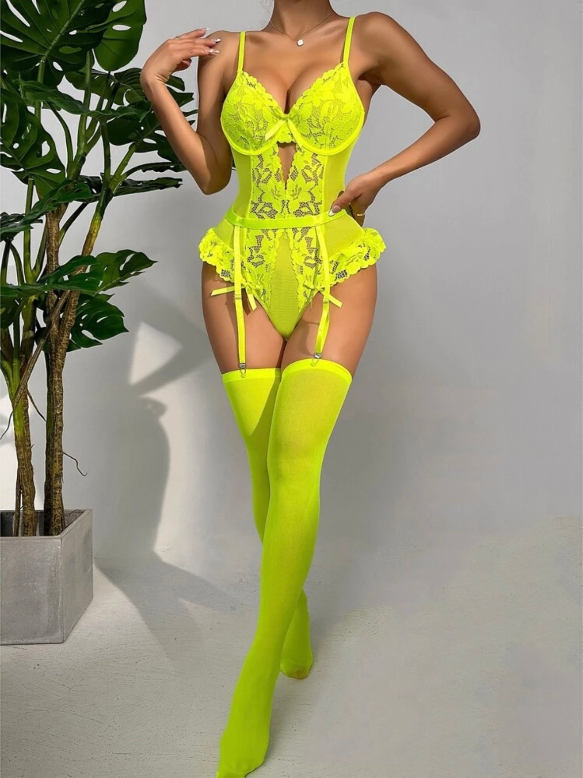 Sexy Lace Underwire Corset Teddy Bodysuit Lingerie (4.92) - Image 6
