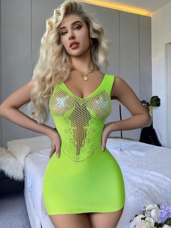 Sexy Women's Mesh Sheer Dress (4.93)
