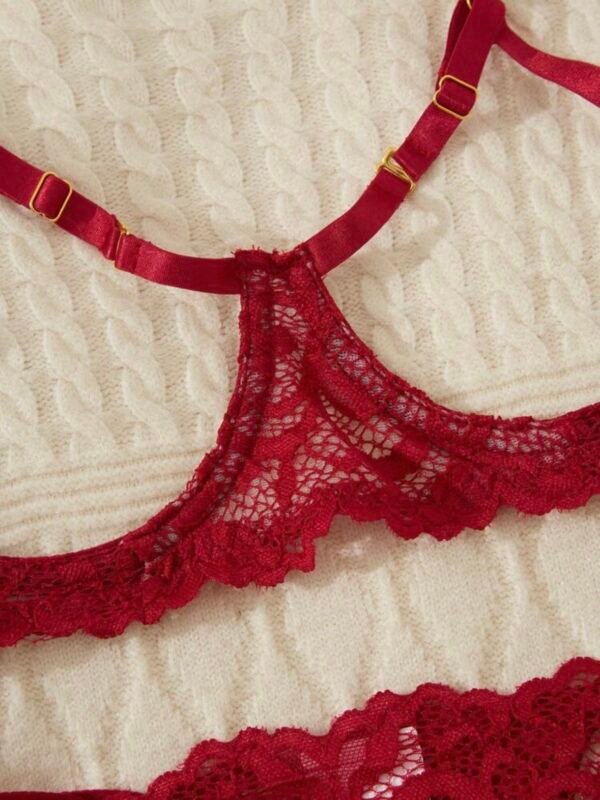 Sexy Lace Hollow-Out Temptation Lingerie Bra & Panty Set (4.92) - Image 10