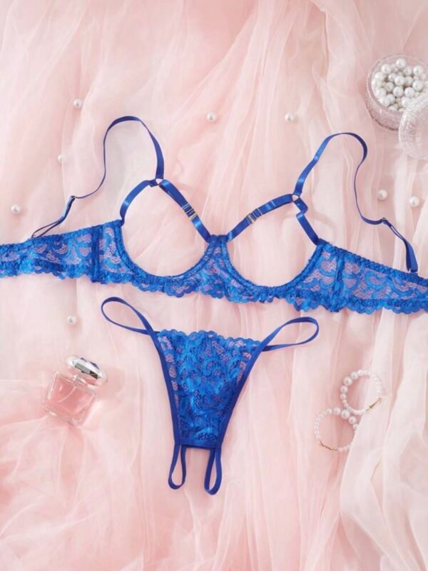 Sexy Lace Hollow-Out Temptation Lingerie Bra & Panty Set (4.92) - Image 8