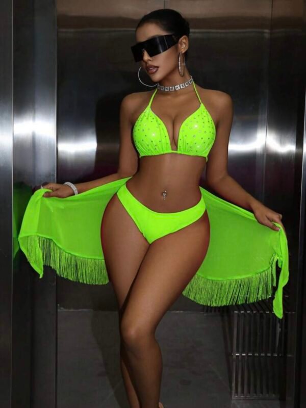Women's Swimwear Bikini Set With Cover-Up Swim Skirt (4.95) - Image 3