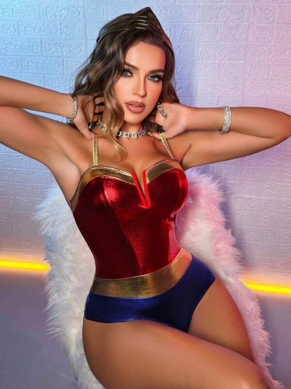 Women's Fantasy Sexy Superhero Costume Bodysuit (4.82) - Image 7