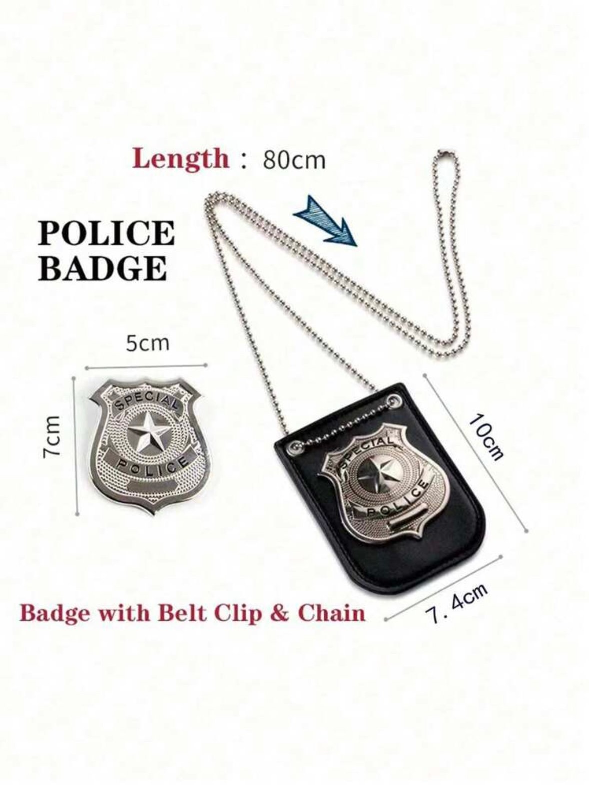 Police Officer Badge Accessory For Hallowen or Costume Party (4.96) - Image 3