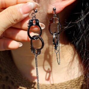 Screenshot Handcuff Police Officer Earrings For Women (4.92)