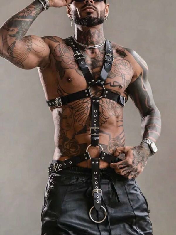 Men's Punk Hollow Out Back Strap Festival Halloween Accessory (5.0) - Image 2