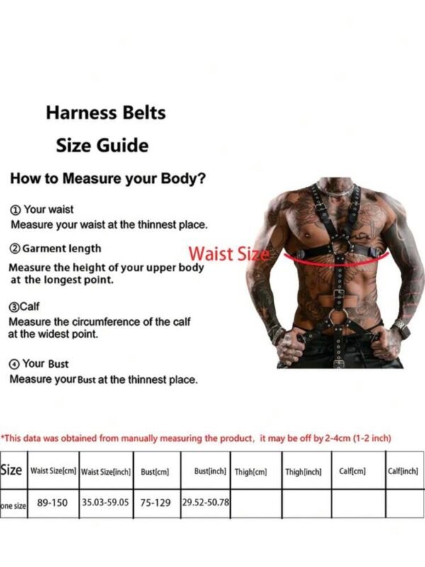 Men's Punk Hollow Out Back Strap Festival Halloween Accessory (5.0) - Image 4