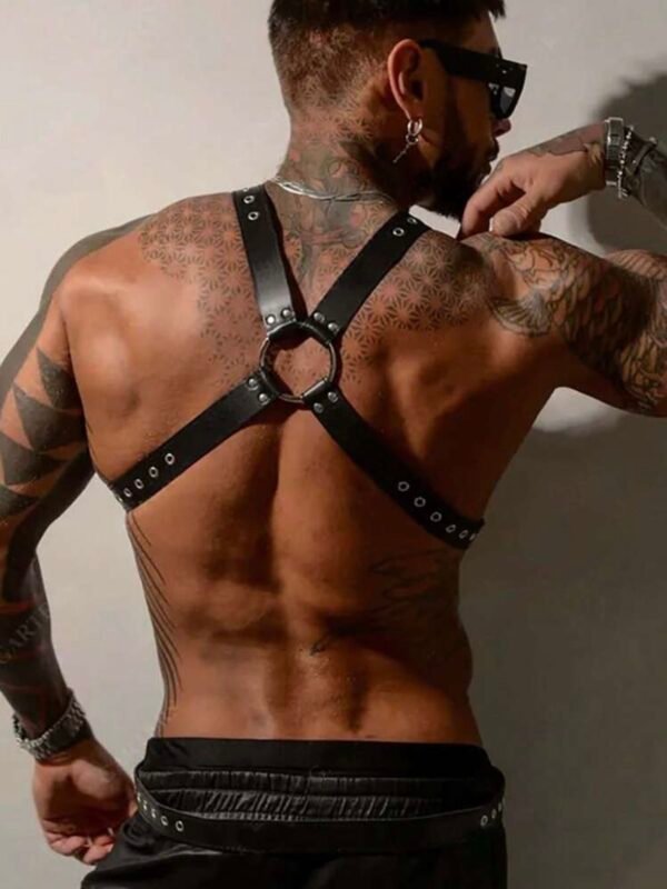 Men's Punk Hollow Out Back Strap Festival Halloween Accessory (5.0) - Image 3