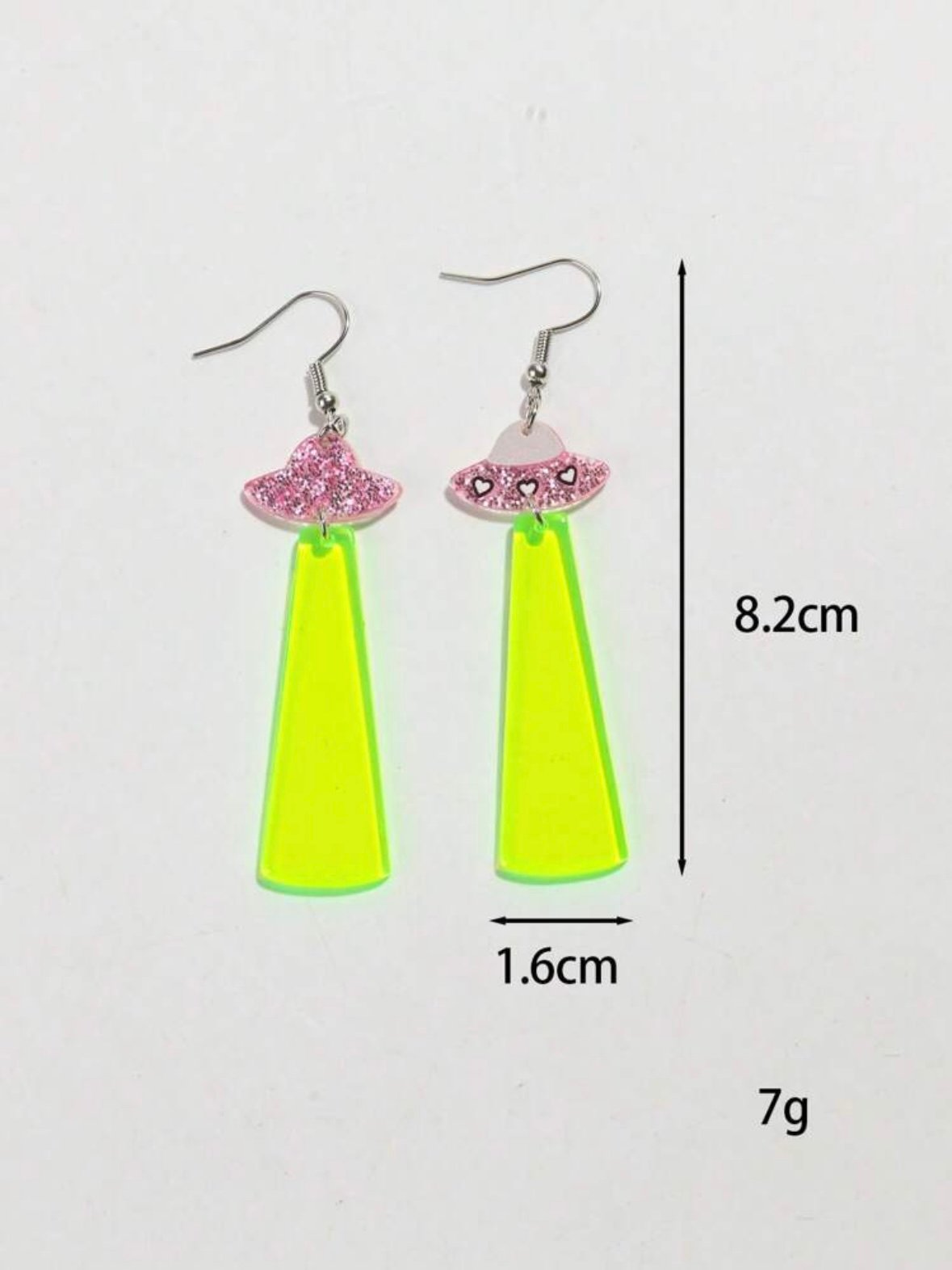 Florescent Transparent Alien UFO Costume Earrings (4.96) - Image 3