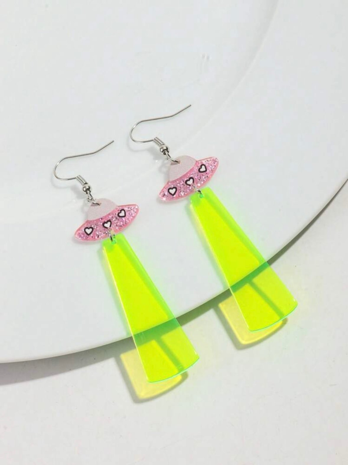 Florescent Transparent Alien UFO Costume Earrings (4.96) - Image 8