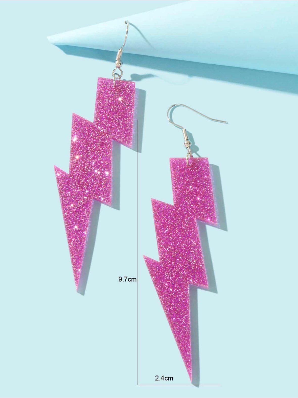 Pair Of Glitter Lightning Bolt Earrings (4.91) - Image 8