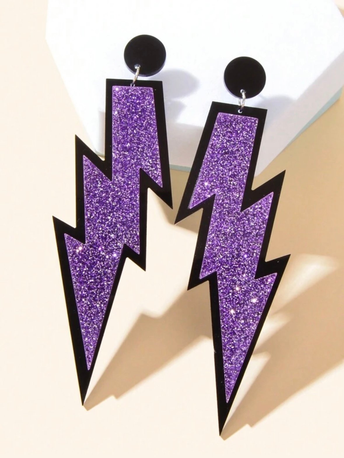 Pair Of Glitter Lightning Bolt Earrings (4.91) - Image 4