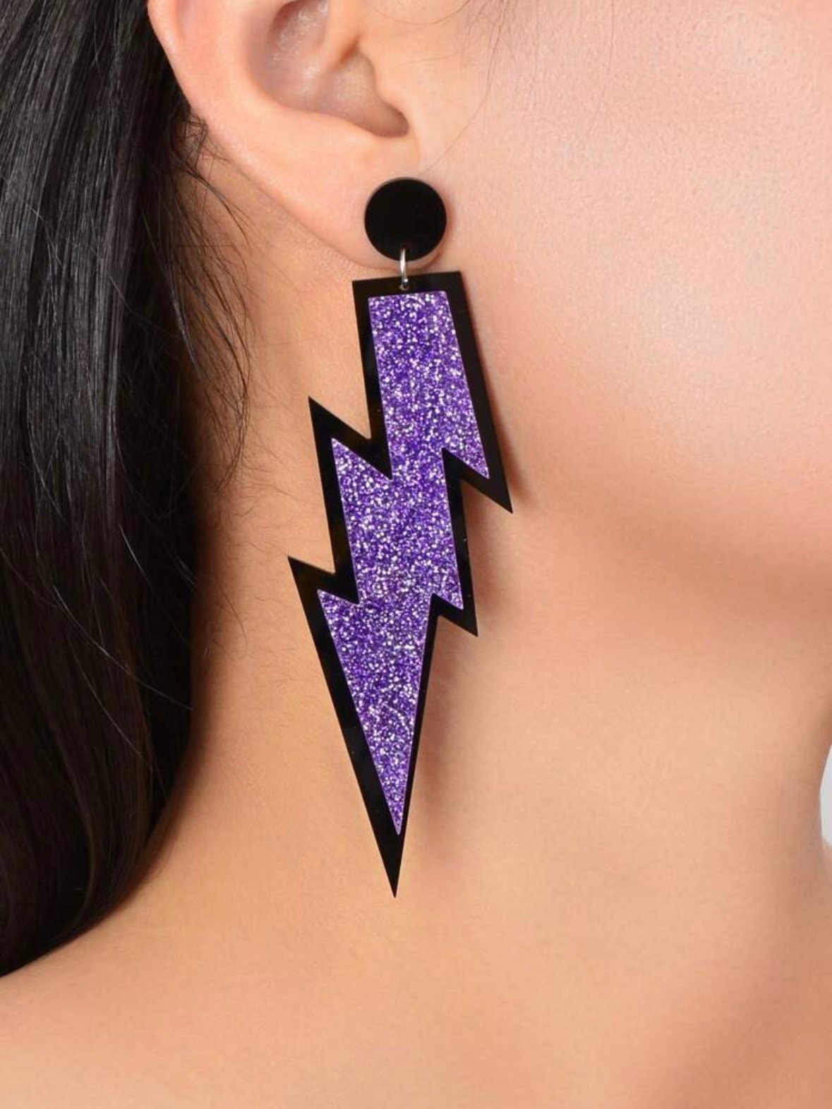 Pair Of Glitter Lightning Bolt Earrings (4.91) - Image 5