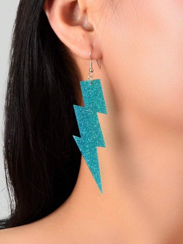 Pair Of Glitter Lightning Bolt Earrings (4.91) - Image 3