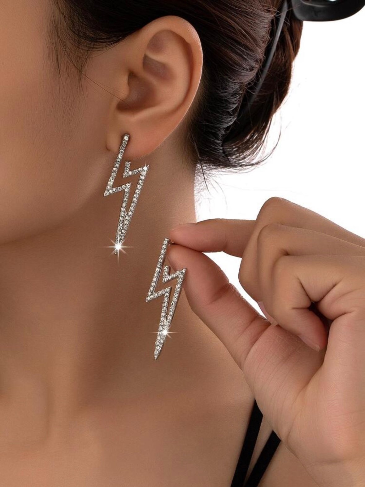 Rhinestone Lightning Earrings (4.89) - Image 4