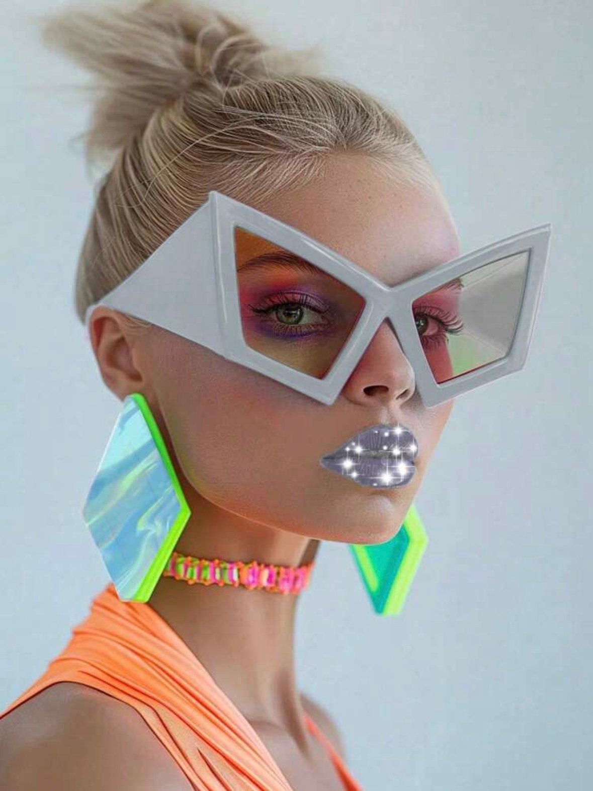 Oversized Cat Eye Framed Sun Glasses Beach Accessories (4.91) - Image 3