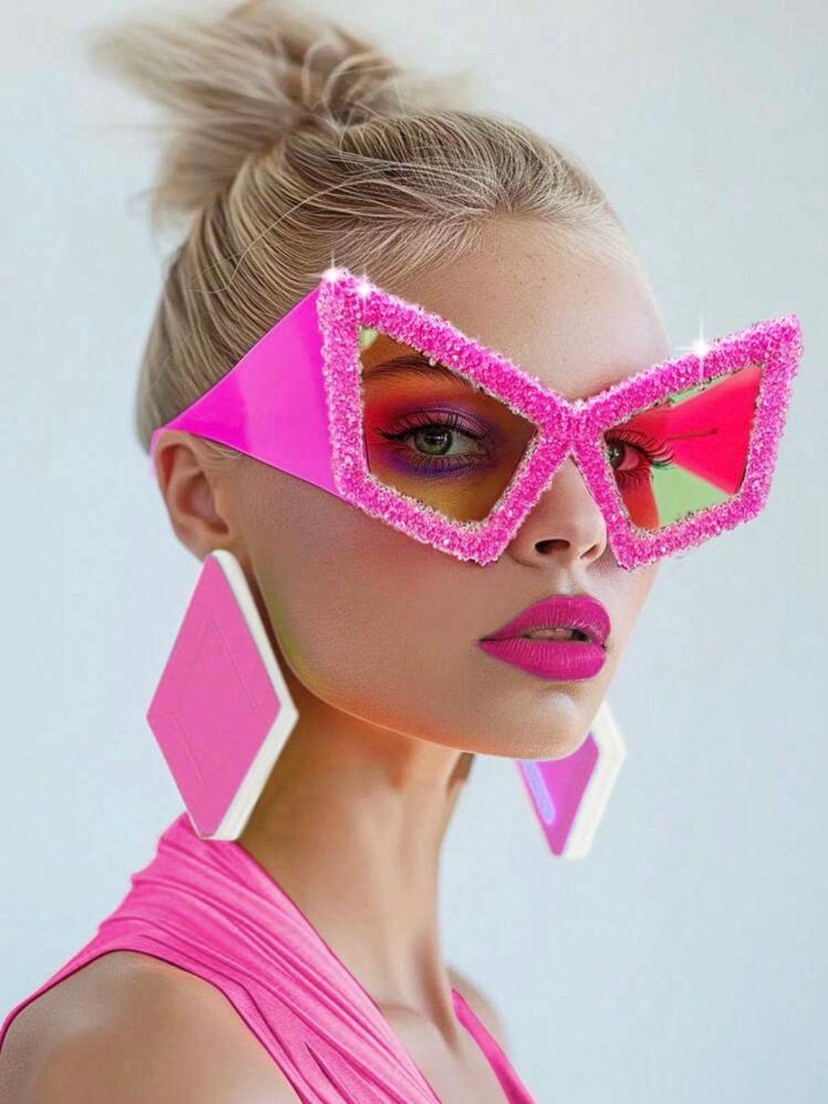 Oversized Cat Eye Framed Sun Glasses Beach Accessories (4.91) - Image 7