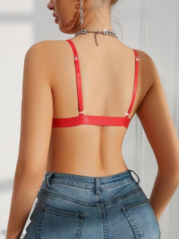 Lace Cut Out Strappy Triangle Cup Sexy Lingerie Bra (4.71) - Image 5