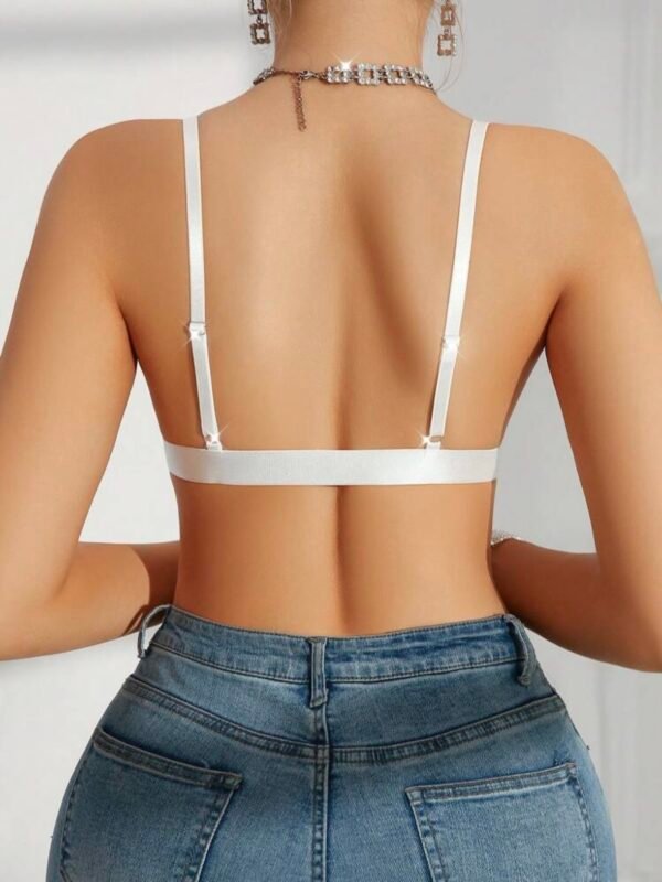 Lace Cut Out Strappy Triangle Cup Sexy Lingerie Bra (4.71) - Image 13