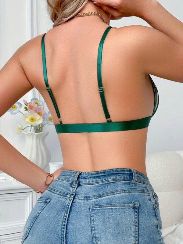 Lace Cut Out Strappy Triangle Cup Sexy Lingerie Bra (4.71) - Image 9