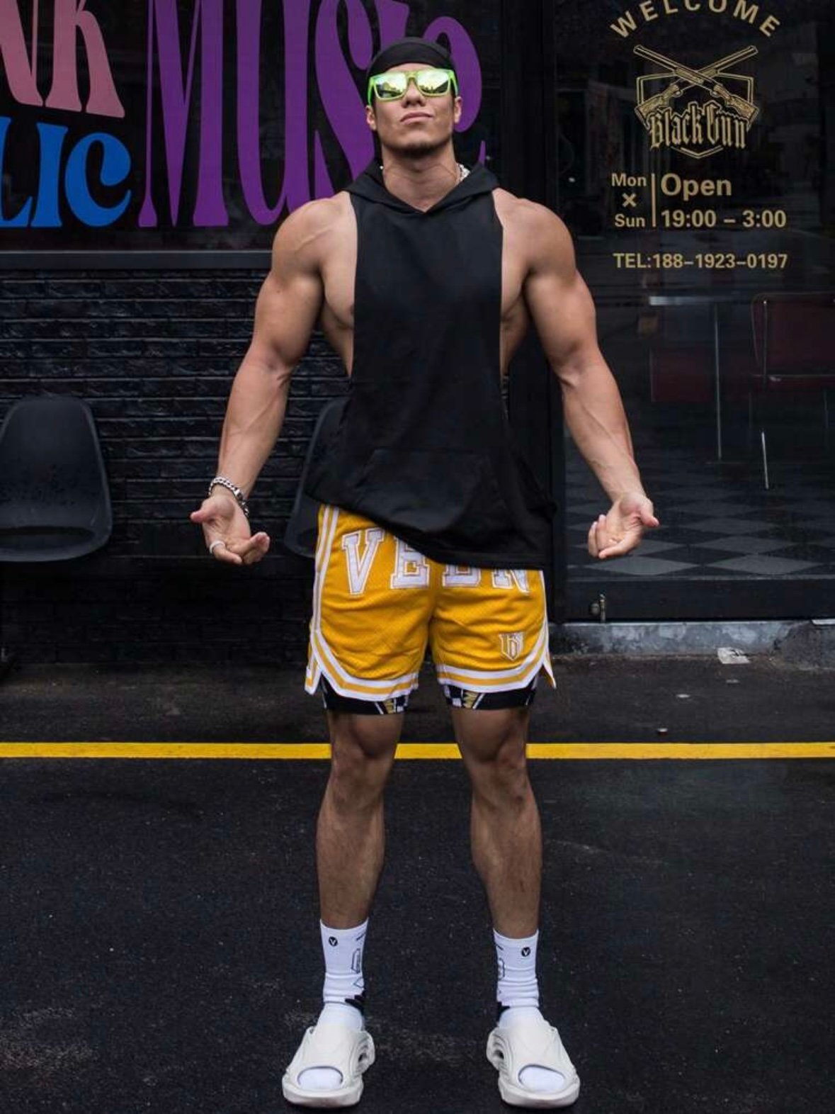 Men's Sexy Deep Muscle Shirt With Hood & Pockets (4.85) - Image 5