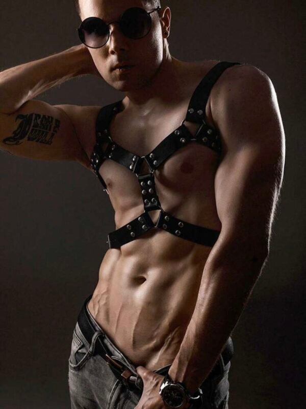Gladiator Bondage Sexy Men's Bondage Chest Harness (5.0)