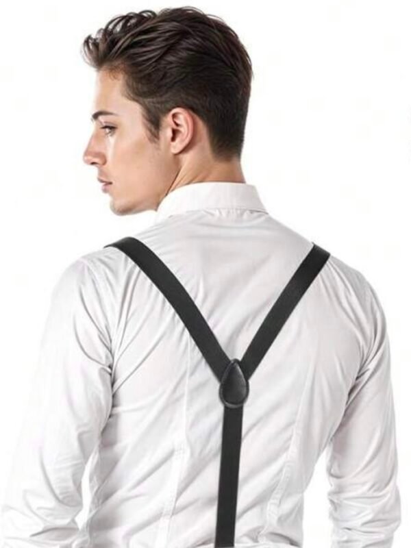 Men's Black Adjustable Y Back Suspenders (5.0) - Image 4